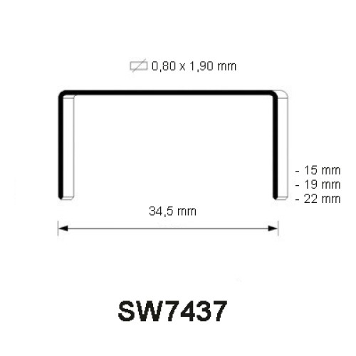 SW7437 Staple, different lengths