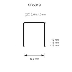 5 Staple, stainless steel - different lengths