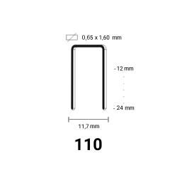 110 Staple, different lengths