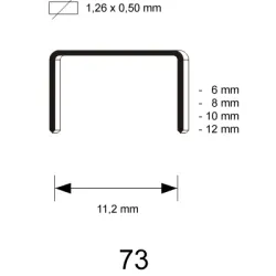 73 Staple, galvanized, different lengths