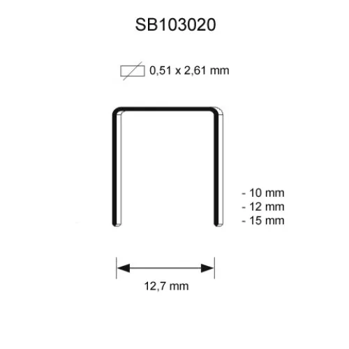 SB103020 Staple, different lengths